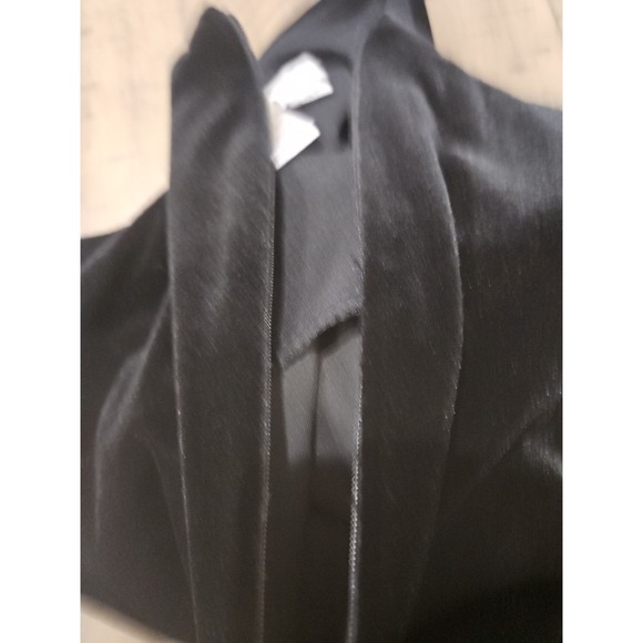 Coldwater Creek Dress 10P Black Velvet Elegant Whimsigoth Dark Romantic Witchy - Picture 12 of 13